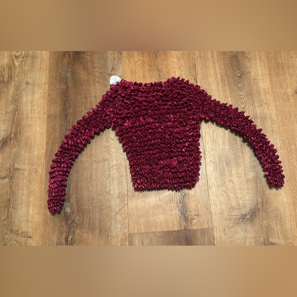 Red Ruffled Cardigan - Picture 3 of 3